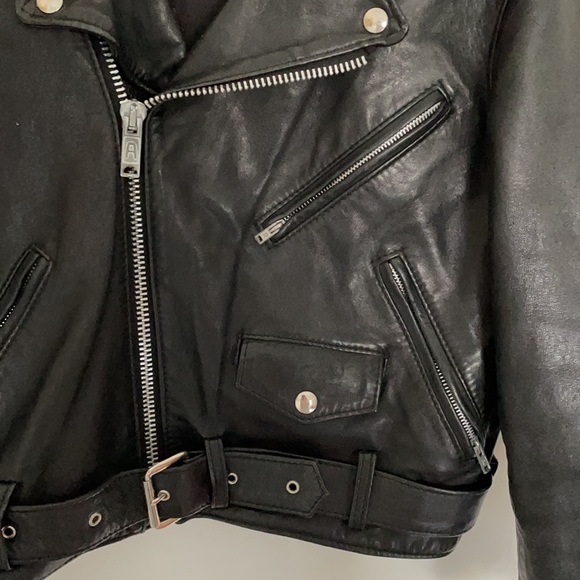 Vintage Black Motorcycle Jacket - Size Small - Picture 3 of 9